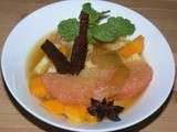 Fruits exotiques au sirop épicé