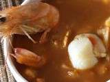 Gambas et coquilles saint jacques à l'armoricaine