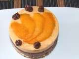 Gâteau à la mousse au chocolat et mousse de mangue