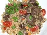 Gésiers de poulet au riz paddy au gras