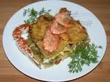 Lasagnes aux crabe et crevettes