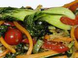 Légumes sautés à l'ail et au gingembre