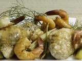 Lotte aux crevettes et fenouil