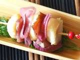Mini brochette de Saint Jacques au jambon de Parme