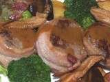 Noisettes de chevreuil, sauce crémée