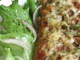 Pizza au poulet et poivron