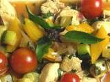 Poulet sauté aux petits légumes et basilic