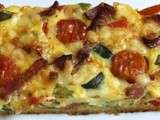 Quiche tomates, courgettes et lardons