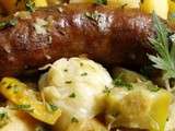 Ragoût de chou, butternut, courgette et saucisse fumée