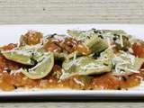 Raviolis de bœuf aux tomates et poivrons