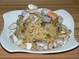 Riz pilaf au curry et coquillages