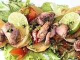 Salade de poulet mariné au citron