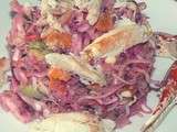 Salade exotique au crabe et betterave