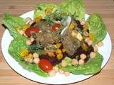 Salade orientale au foie d'agneau