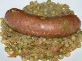 Saucisse fumée aux pois
