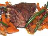 Souris d'agneau aux butternut et haricots verts