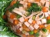 Terrine de jambon et légumes en gelée
