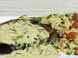 Thon sauce moutarde et oignons verts