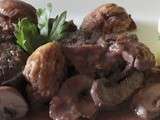 Tournedos de biche sauce chasseur