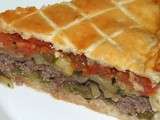 Tourte au bœuf et légumes