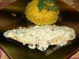 Truite de mer à la crème et aux câpres