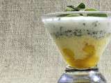 Verrine au fromage blanc à la mangue et à la menthe