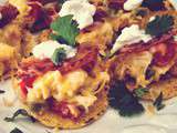 Nachos au bacon et fromage en grain