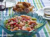 Acras- accras de crevettes et sa sauce chien (salade composée)
