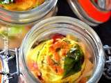 Apero pour feter l’arrive du printemps – simple – facile et economique- veloute d’avocat-salade fraicheur & bouchons de brandade