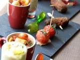 Apero simple, verrine epinards frais-ananas- veloute fanes radis, tomates facon pommes d’amour