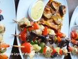 Brochettes coeur et magret de canard et ses lasagnes de courgettes allegee