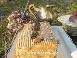 Buche praline noix-moka-beurre sale coque chocolat