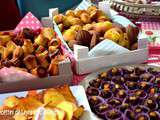 Buffet sucre : croustillants chocolats oranges confites – bouchees coco-choco, caneles