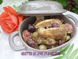 Cailles flambees avec sa compotee aux 2 figues & aux 2 raisins