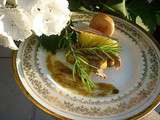 Canette aux pommes et aux navets glaces