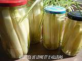 Conservation, sterilisation d’asperges blanches des landes au naturel
