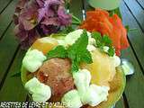 Coupes aux fruits & glace au melon
