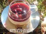 Creme d’amandes & soupe groseilles, vin rouge au thym