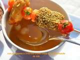 Croquettes de cabillaud au pain d’epices et sa creme aux haricots coco et coques d’amandes
