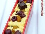 Dacquoise aux noix creme mousseline aux cerises et aux mirabelles – Spéciale dédicace à tous les célibataires attendant Valentin ou Valentine