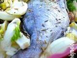 Dorades cuites au four au fenouil braise et sa sauce aux coraux de st jacques