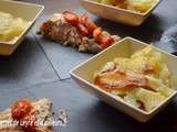 Filet de saumon en papillotte, gratin dauphinois allege