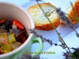 Knodel parfume au citron farce roquefort, tendrons de veau sauce citronnee & leur petits legumes