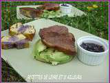 Magret de canard roti compotee de cerises noires et carpaccio d’avocat d’Anne Sophie pic