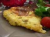 Omelette poulet-chevre-oseille