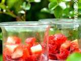 Panna cotta au lait de coco et aux fraises “a toutes saveurs”