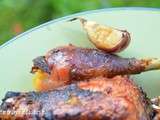 Poulet en crapaudine au barbecue et son aligot de l’aveyron, feves vertes pour jouer les prolongations