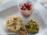 Pyramides sucrees au miel farcies aux fruits secs