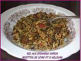 Riz vapeur aux epinards et a la viande light