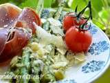 Salade d’asperges vertes, copeaux de parmesan et jambon de bayonne